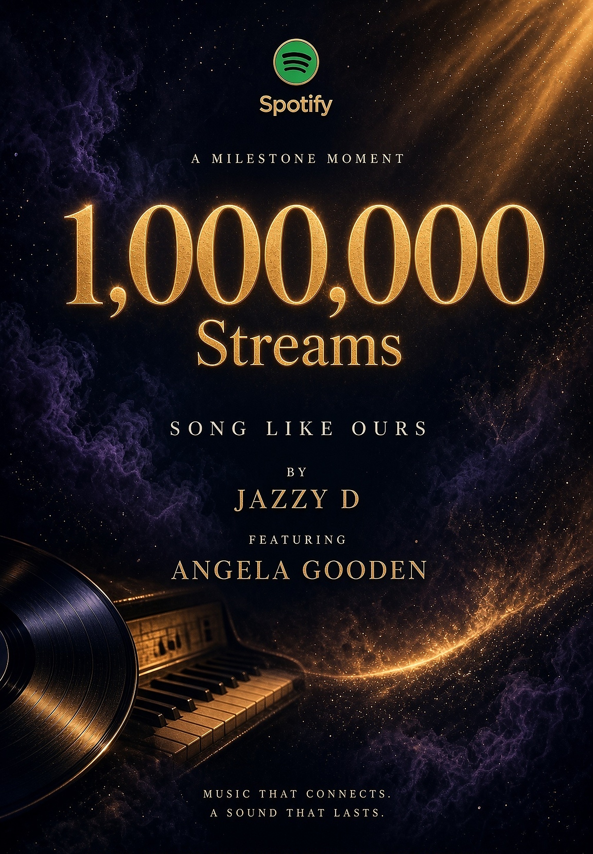 Song Like Ours — 1,000,000 Spotify streams milestone